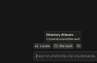 Cartella di lavoro selezionata